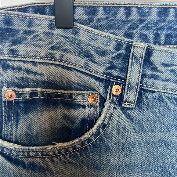 Zara Classic Blue High Waist Straight Leg Jeans Size 10 Denim School Minimalist - Picture 4 of 15